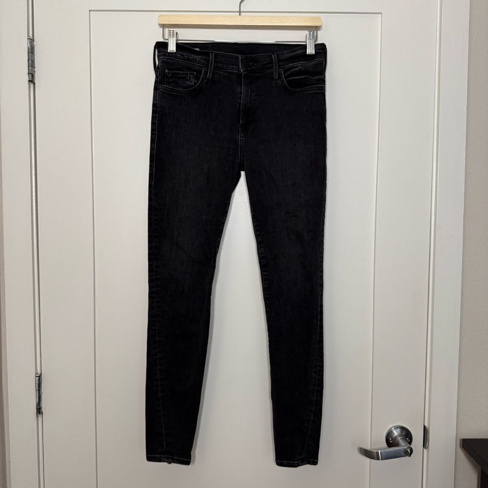 True Religion Halle Super Skinny Jeans Women Sz 29 Black Ankle Zip Denim Grunge